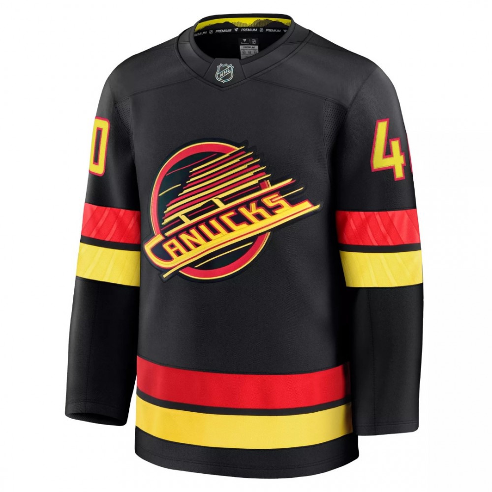 Vancouver Canucks Elias Pettersson #40 Black Alternate Premium Jersey-Pro Kit Vault | Brand New 26/27 Sports Jerseys